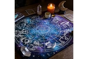 Doukesh Tapete de Adivinación Tapete para Oracle Tapete Tarot Mantel de Terciopelo para la Cartomancia y el Péndulo Divinatorio Accesorios de Altar