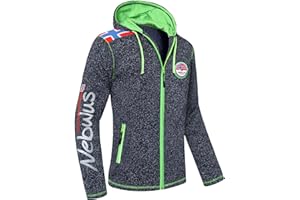 Nebulus Herren Fleecejacke NORSKA, warme Fleece Jacke, mit langem Full-Zip Reißverschluss