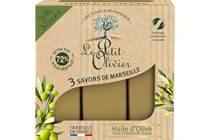 LE PETIT OLIVIER - 3 tvålar De Marseille - olivolja - doft av regionen Grasse - rengör huden mjuk - tillverkad i Frankrike - 3 x 100 g