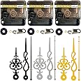 Ingo creation Analog Combo Of 3 Ajanta Mfg. Battery Operated Plastic Ticking Wall Clock Movement Machine With Hands (Needles : Antique Gold,Black,Silver)