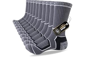 inaWarm Skarpety męskie, rozm. 43-46, 37-42, 47-50, skarpety turystyczne, oddychające, bawełniane, sportowe, wyściełane, do biegania, trekkingu, do sneakersów, 5 par