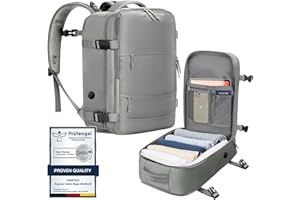 Samfolk Cabin Bags for Ryanair 40x20x25 Underseat Travel Bag 12 Pockets Hand Luggage Bag Cabin Bag with Separate Shoe Pocket for Women & Men Carry on Bag, 20L (grey, 40x20x25)