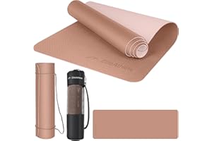 ‎ELITEATHLETE EliteAthlete Yogamatte - Sportmatte - Fitnessmatte - Gymnastikmatte gepolstert & rutschfest für Fitness, Pilates - Yoga Matte - 183 cm x 61 cm x 0.6 cm - Trainingsmatte inkl. Transportgurt + Tasche