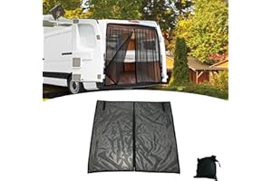 EYSBIY Zanzariera per portellone posteriore, 165cm * 165cm Magnetica Auto Zanzariera Rete anti-insetti portellone Protezione Solare zanzariera porta per Sprinter/Transit/ProMaster Standard Roof(Aggiornato)