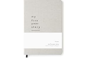 Mål Paper My Five Year Story A5 Journal - Cotton Hardback | Daily Undated Notebook for Mindfulness, Gratitude, Manifesting, Affirmation, Recovery & Positive Thinking | Life Planner Book | Unique Gift