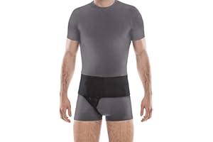 TOROS-GROUP Pas na przepuklinę pachwinową prawostronną zapinany na rzep, rozmiar 2 Small czarny