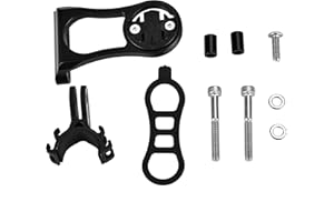 DIOCHE Monte de la Extensión de la Bicicleta, Odómetro Soporte de Montaje de la Extensión de la Aleación de Aluminio para Garmin(Black)