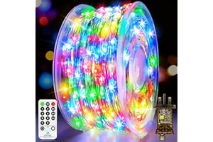 JXLEDAYY 138 FT 400 LED Fairy Lights Plug in Outdoor Christmas Lights Copper Wire String Lights with Remote Timer 8 Modes Waterproof for Indoor Outside Garden Tree Bedroom Party Wedding Decoration Multicolor