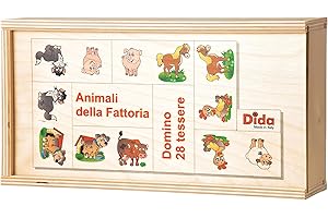 Dida - Das Domino Tiere auf dem Bauernhof Ist EIN Kinderspiel Für Kleinkinder, Aber Auch EIN Gesellschaftsspiel Für Die Ganze Familie. Das Holzdomino Ist Auch Ideal Für Den Kindergarten