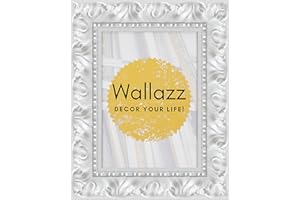 Wallazz Cornice Portafoto in Legno Pregiato - Made in Italy - Vetro Sintetico Infrangibile Crilex - Disponibile in Diverse Varianti - Design Italiano e Qualità Artigianale, 50x70cm Bianco