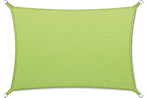 Floordirekt Voile d'ombrage imperméable 3 x 3 m, vert clair, rectangulaire, pour jardin, terrasse et balcon, résistant aux UV et aux intempéries