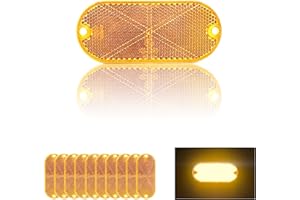 MGMSINYO Reflector Self Adhesive Oval 114X50mm Safety Waterproof Stick on for Driveway Mailbox Trees