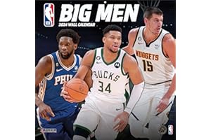 TURNER LICENSING Calendrier mural NBA Big Men NBA - 30,5 x 30,5 cm - 2024