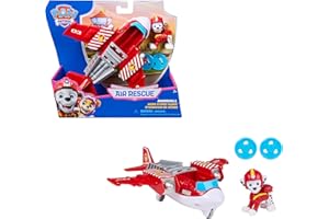 Paw Patrol - Pat Patrouille - Véhicule Figurine Marcus Air Rescue - Voiture Figurine À Collectionner - Projectiles Mission Voltige - Pat Patrouille Véhicule - Voiture Enfant - Jouet Enfant 3 Ans Et +