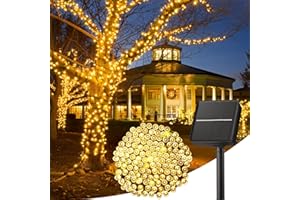 BRIGHTOWN Solar String Lights Outdoor, Extra Long 72FT 200 LED Solar Powered Lights with 8 Lighting Modes, Waterproof Patio Lights, String Lights for Outside Tree Balcony Gazebo, Warm White