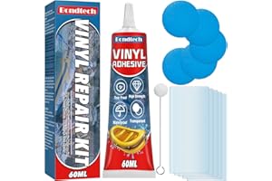 Bondtech Pool Reparaturset, Wasserdicht Pool Flicken, Transparentes Poolfolie Reparaturset für Pool, Luftmatratze, Schlauchboot, Kajak, Schwimmring und Mehr Hüpfburgen (60 ml) Vinyl Adhesive