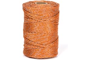 DNOYEVVS Hilo para Pastor eléctrico Cerca eléctrica, 656 Pies, Línea de Cerca Eléctrica de 200 Metros de Alta Conductividad Eléctric (200M)