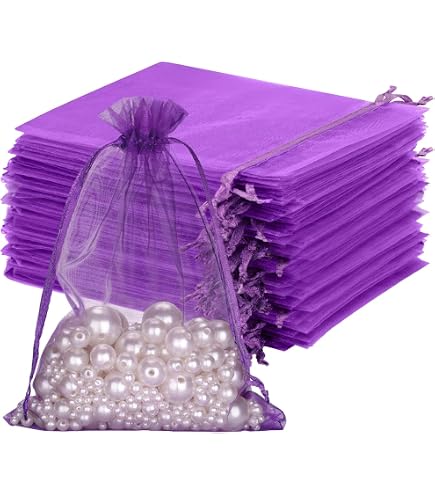 100 Sacchetti Regalo In Organza Grigio Argento 7x9 Cm – Con Coulisse – Perfetti Per Bomboniere, Gioielli E Piccoli Regali