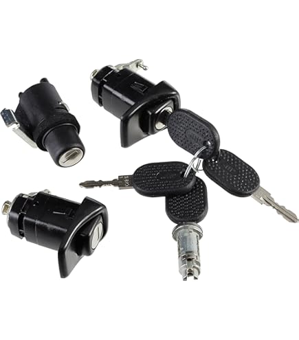 Lot De 2 Poignées De Porte Magneti Marelli Pour Fiat Panda (141) 1989-2003 - Avec Cylindre De Verrouillage, Noir