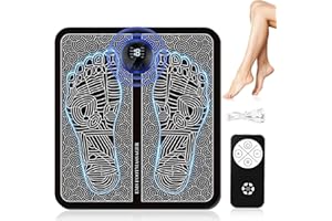 EMS Foot Massagers for Pain and Circulation, Humitay Electric Foot Massager Mat with 8 Modes and 19 Intensity Levels for Improved Circulation, Muscle Relaxation and Pain Relief