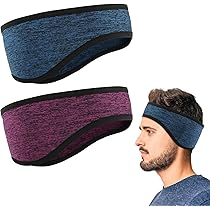 Bandeau Sport Femme Bandeau Sport Hiver, Bandeau Running, 2 Pièces Bandeau Cache Oreilles, Bandeau Sport Anti Transpirant, Bandeau Elastique Pour Adulte Hommes Femmes Bandeau Running Femme