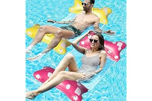 ‎KOIROI Aufblasbare Wasserhängematte, Wasserhängematte Luftmatratze Pool, 4 in1 Wasser Hängematte Loungesessel Pool, Pool Aufblasbar Luftmatratze Wasser Hängematte für Erwachsene und Kinder