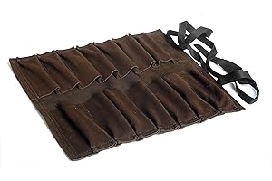 Narex Leather tool roll 372 x 330 mm (14 Pocket), Brown