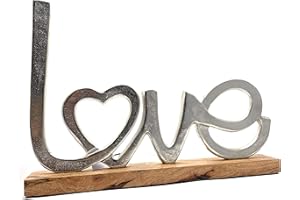 Gilde Alu Schriftzug LOVE auf Holzblase 48195