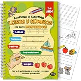 Finoly Notebook Learn to Write Letters and Numbers Montessori Guideline | | 3 to 6 years Book Calligraphy Prewriting Literacy