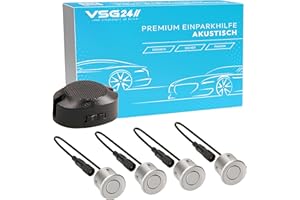 VSG Vega 22112 Système D'assistance au Stationnement avec Écran Couleur et Avertisseur Sonore Intégré, Argent