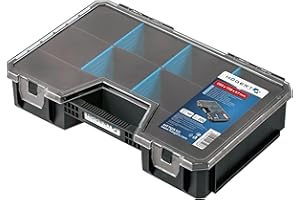 Högert Technik - Organisateur avec Compartiments HT7G510, Boite à Outils, Outils Bricolage, Couvercle en Polycarbonate, Séparateurs Ajustables, Boîte à Outils, Structure Modulaire
