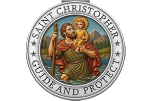 iriscono Saint Christophe Medalj för bil, Saint Christophe medaljong, solband, bildekoration, säkerhetstillbehör för nya föra