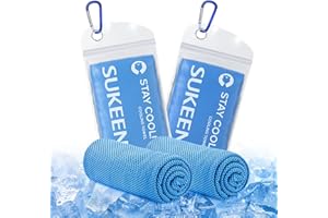 Sukeen Lot de 2 serviettes rafraîchissantes à séchage rapide pour homme et femme, 101,6 x 30,5 cm salle de sport, voyage, camping, yoga, sport, travail en plein air