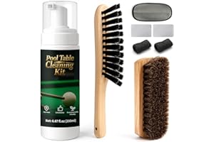 EIGTWEN 8pcs Pool Table Cleaning Kit - Powerful Cleaner Quickly Breaks Down Chalk & Stains, Restores Felt Smoothness - With Pool Table Brush and Anti-Static Glove - Gift for Billiard Enthusiasts
