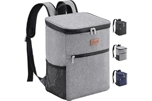 Lifewit 21L 30-Can Soft Cooler Backpack Bag with Hard Liner, Large Insulated Picnic Lunch Box Soft-Sided for Camping/BBQ/Fami