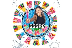 LACOSVI 555 Pcs Globos de Agua Pequeños, Bombas de Agua Llenado Automático, 37 Globos en menos de 60 Sg Incluye 15 Ramos de 37 Globos Cada 1
