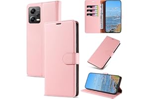 KKEIKO Funda para Xiaomi Redmi Note 12 5G, Billetera Carcasa de PU Cuero, Anti Golpes Magnético Funda con Stand Function para Redmi Note 12 5G, Rosa