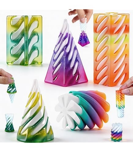 GETBSTOOP Impossible Cone, Spiral Cone Toy, Pass Through Fidgets Toy imprimé en 3D, Relief Desk Toy Pass Through Pyramid Toy pour bébé et Adultes Contre Le Stress GETBSTOOP Impossible Cone, Spiral Cone Toy, Pass Through Fidgets Toy imprimé en 3D, Relief Desk Toy Pass Through Pyramid Toy pour bébé et Adultes Contre Le Stress