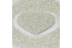 VOOMOLOVE Perline in argento trasparente da 2 mm, per la creazione di gioielli, 110 grammi, circa 9800 pezzi, perline in vetro 12/0 per realizzare orecchini, bracciali, ciondoli, gioielli in vita, perline fai