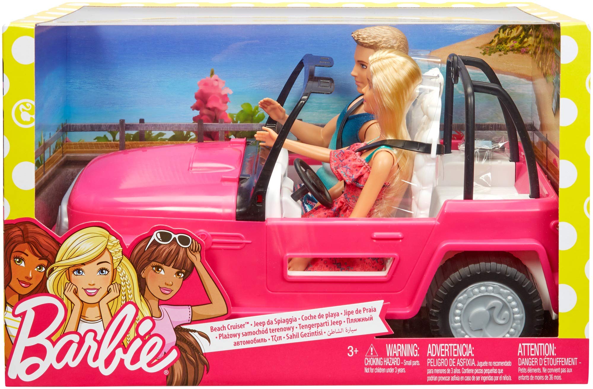 barbie y ken y su coche de playa