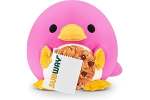 Snackles Serie 2 de 35 cm ZURU muñeco blandito y achuchable de Peluche 35 cm con Accesorio de Snack de Marca, Platypus (Subway, Cookie)