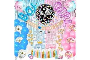 Popuppe Gender Reveal Party Dekoration, 96 Stück Junge oder Mädchen Gender Reveal Party Supplies für Baby Shower Babyparty Geburtstagsfeier
