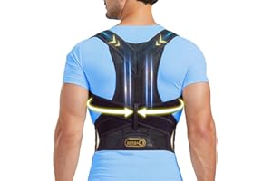 BraceTop Correcteur de Posture pour Homme/Femme, Ceinture Lombaire,Ceinture Dorsale Réglable pour Maintien du Dos Droit, du Cou et des Épaules redresseur de dos,AméLiorer Posture et Tempérament
