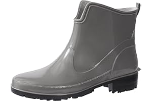 Ladeheid Bottes en Caoutchouc pour Femmes Courtes Bottines Imperméables Bottes de pluie Élégantes et Confortables LA-930