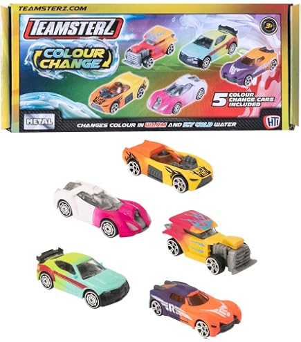 Teamsterz Cars Shark Bite - Jeu Voitures Changement De Couleur Avec Requin Et Piscine - Idéal Bain
