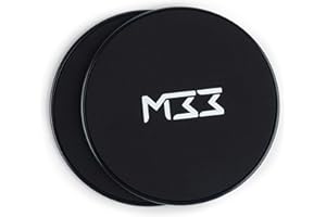 MODE 33 Mode33 Core Sliders Black - Dual Sided Workout Gliding Discs for Core Exercise and Strengthening - Light and Portable Core Workout Equipment - Applicable for Most Floor Surfaces