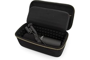 CASEMATIX Rode Mikrofonhülle, kompatibel mit Rode PodMic Dynamisches Mikrofon, Shure MV7 XLR Mikrofon und anderen Nieren-Kondensatormikrofonen mit Zubehör, nur inkl. Podcasting Mikrofontasche