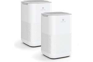 MEDIFY AIR Medify MA-15 Oczyszczacz powietrza z filtrem H13 HEPA - wyższy stopień HEPA | Filtry "3 w 1" | 99,9% usunięcie w nowoczesnym wzornictwie - Białe 2 sztuki