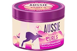 Aussie Bouncy Curls Beurre Masque Cheveux 500ml, Pour Démêler, Nourrir et Hydrater en Profondeur les Cheveux Bouclés et Ondulés