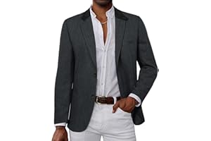 PJ PAUL JONES Men's Herringbone Blazers Casual Vintage Wool Blend Tweed Jacket Sports Coats